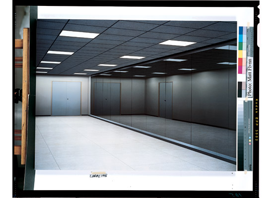 Craig Kalpakjian, <em>Lobby</em>, 1996. Silver dye bleach print (Ilfochrome) mounted to plexiglass on aluminum. Lobby, 1996