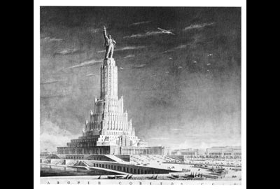 Boris Iofan, Vladimir Gefreikh, and Vladimir Shchuko, Project for the Palace of the Soviets, competition entry, 1933 Iofan